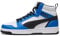 PUMA Mixte Enfant Rebound V6 Mid Jr, Puma White Puma Black Racing Blue, 38 EU