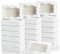 25 Pack White Cookie Boxes for Gift Giving, 7×4.5×3 Bakery Candy Box with Clear Window, Treat Dessert Boxes for Pastry Donuts Candy Biscuit Macaron Chocolate Strawberry ((18x11.5x7.8cm) White)