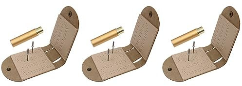 Cabilock 3 Sätze Cribbage-Brett Faltbares Krippenbrett Reise-Cribbage-Boards Poker Cribbage Board Krippenbrettklammern Krippenbrett Mit Metallstiften Cribbage-heringe Reisen Leder Tragbar