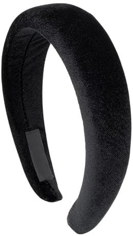 Moguri® Gepolsterte Haarband-Stirnbänder für Frauen, solides, breites, einfaches Stirnband für Mädchen, einfarbig, weiches Satin-Haarband, keine Zähne, dicke Stirnbänder
