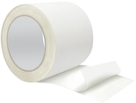 MeYuxg Zelt Klebeband, Wasserdichtes Klebeband, Pool Reparaturset, Professional Reparaturklebeband für Gewebeplanen, Planenflicken, Dachrinnen Reparaturset, PVC, Weiß, 8cm*5M