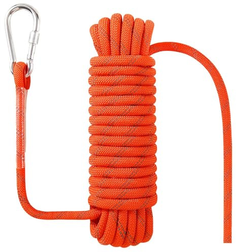 NorthPada 10 mm x 10 Meter Marine Floating Rope for Boating, Fishing, Rafting, Camping, Hiking, Hunting, Anchor, Mooring, Dock Lines, Kayak, Canoe, Rescuing Reflective Red