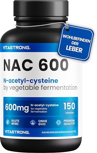 NAC N Acetyl Cystein aus Pflanzenfermentation, Vorstufe von Glutathion, NAC Supplement N-Acetyl L-Cystein 600mg, 150 Vegan Tabletten N Acetylcystein (1 pro Tag für 5 Monate), Alternative zu Kapseln