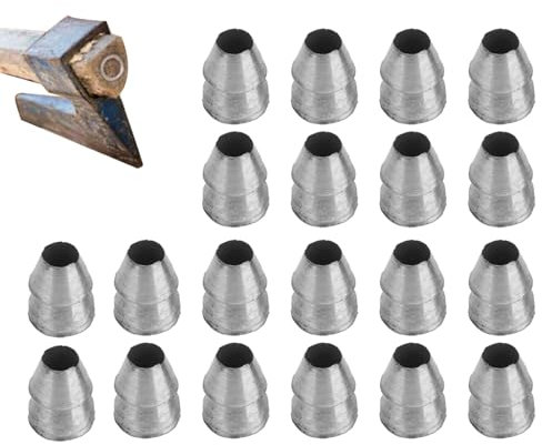 Kit di cunei per ascia, kit di cunei di sicurezza in metallo, strumenti di installazione a cuneo, cunei con manico rotondo, cunei conici in acciaio per ascia da carpentiere martello slitta