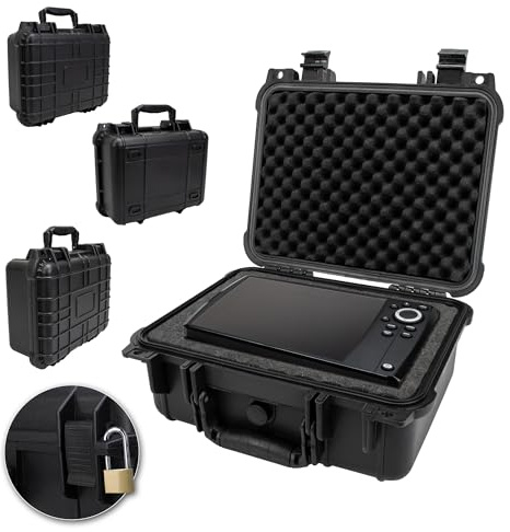 FATBOX Echolotkoffer G 30 – Wasserdichter Outdoor Schutzkoffer mit Rasterschaumstoff für Fischfinder & Akkus – Schlagfester Transportkoffer mit Druckausgleichsventil (Modell 2750-28x24x12cm)