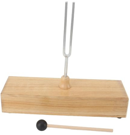 256-Hz-Stimmgabel, Klanggabel-Set mit Holzresonanzkasten + Hammer, oder Klangheilungs-Akustik-Experiment-Meditation