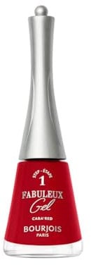 Bourjois Vernis à ongles Fabuleux Gel, 315, Caba’red, vernis à ongles à effet gel, texture Jellygloss et fini brillant longue durée, formule vegan, résultats professionnels à la maison, 9 ml