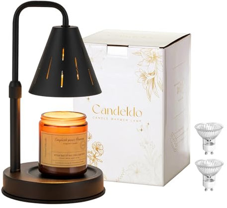 Candeldo Candle Warmer Lamp with Timer: Candle Warmers with 2 Bulbs Candle Lamps Modern Home Decor House Warming Gift Mothers Day Gift for Women