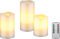 goobay, flammenlose Echtwachs LED-Kerzen 3er-Set mit realistischen Flammen, mit 10-Tasten Fernbedienung mit 2/4/6/8- Stunden Timer, 74368