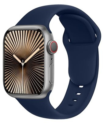 SRena SBC1B pour Bracelet Apple Watch Ultra 2/Ultra/SE/Series10 9 8 7 6 5 4 3(49mm 46mm 45mm 44mm 42mm 41mm 40mm 38mm) Sport,Femme-Style Original&Compatibilité Universelle,Bleu Mariana