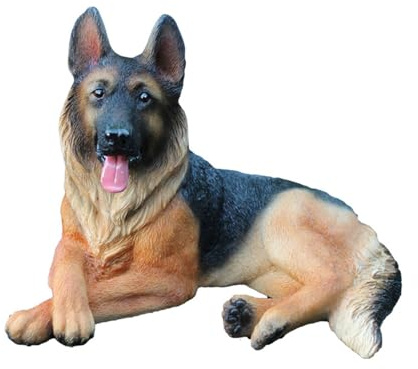 Harze Deutscher Schäferhund Miniaturfigur Ornament Realistische Wolfsfigur für Tierliebhaber und Sammler