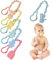 KUMSODE Attache Tetine en Silicone, 6 Pièces Attaches Tétine pour Bébés Garçons et Filles, Pacifier Clip Chain, Garde la Tétine Propre, Douce et Flexible
