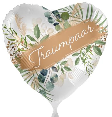 Eleganter Folienballon Traumpaar Hochzeit Luftballon Made in EU Ballon Verlobung Valentine Hochzeitsdeko Ballon Trauung Geschenk Brautpaar Fotoshooting