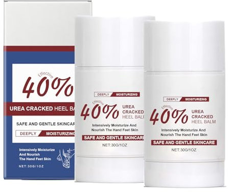 2PCS Urea Creme 40 Prozent, Hornhautentferner Fusscreme für Sehr Trockene Füße & Rissige Hände, Anti Cracking Foot Cream zur Fußpflege, Handcreme & Fusspflege Creme, Anti Hornhaut