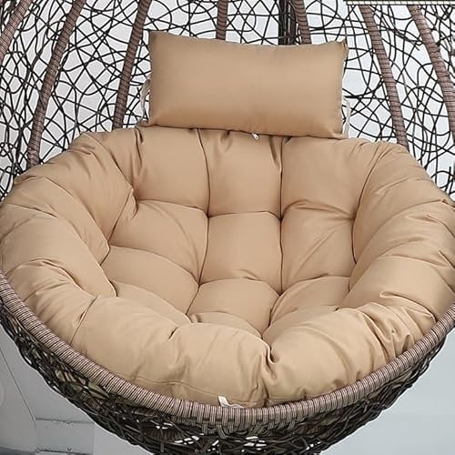 GYCS Hängesessel Kissen, Twin Sitzkissen Hängesessel 2 Personen, Ultra Dick Anti Verformung Auflagen Polster Für Schwingsessel, Waschbar Schaukelstuhl Hängestuhl Sitzauflage,Khaki,90CM