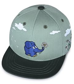 koaa Der Elefant Frühling Snapback – Sendung mit der Maus, Elefant käppi, Basecap Kinder, Snapback käppi Jungen & mädchen, schildkappe, frühlings Cap (DE/NL/SE/PL, Alter, 3 Jahre, 8 Jahre, Grün)