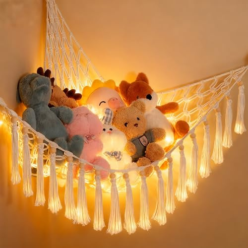 Toy Hammock For Stuffed Animals, Weiß Teddy Hammocks Teddy Bear Storage Net Hammocks Toy Hammock Stuffed Nursery Hanging Organizer For Bedroom