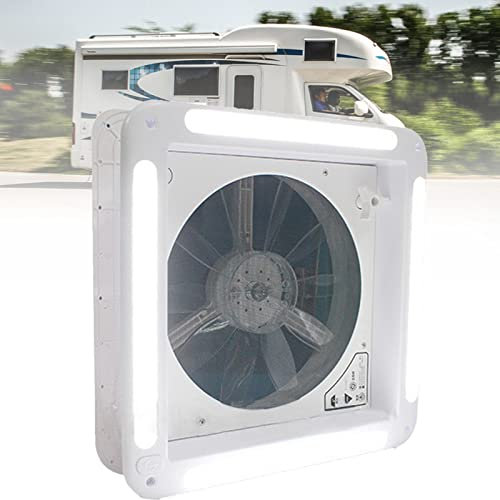 WOTZOV Climatiseur de Toit pour Camping-Car, Ventilateur réversible 12 V pour Camping-Car, Bouton 14 avec LED