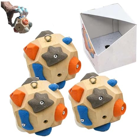 Yanobia Handgefertigter Boulder-Block – baut Kraft und Präzision auf, 3D-Boulder-Block, Klettern, Trainingsball für Finger- und Handkraft, Geschenk zum Bergsteigen, Geschenk (3 Stück)