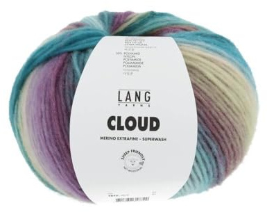 Lang Yarns Cloud 1077.0019 - petrol/türkis/lila/hellgrün