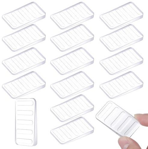 16pcs Clear Plastic Shims, Tabl Eand Toilet Shims for Leveling, Level Wedge for Home Furniture, Have Extreme Weight Capacity, Weather Resistant for Uneven Floors Doors Cabinets Windows Sheds
