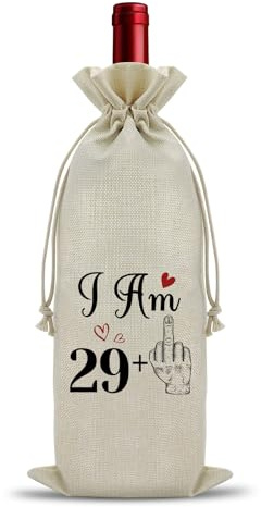30th Birthday Gifts for Her Him Wine Bag Funny 30th Birthday Gifts for Women Men 30 Year Old Gift for Friend Sister Wife Husband Turning 30 Presents Wine Bottle Gift Bag Thirty Years Old Present
