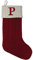 MFT Nikolausstiefel quadratisch 53,3 cm Monogramm Bestickt Initiale Zopfstrick rot Weihnachten Holiday Stocking Letter P