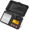 Flexzion Digitalwaage Taschenformat Präzisions-Grammwaage 50g/0,01g, tragbare Reise-Miniküche Lebensmittel Unzen Karat mit Pinzette, LCD-Licht, 50 g Kalibriergewicht, 6 Einheiten, Tara, Edelstahl