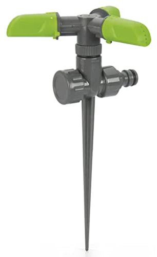VITO Garden - 360° Grad Drehsprinkler - Rasensprenger Rasensprinkler Kreisregner - Beet Bewässerung - 3-Arm-Rotationsregner - Sprinkler mit Spike