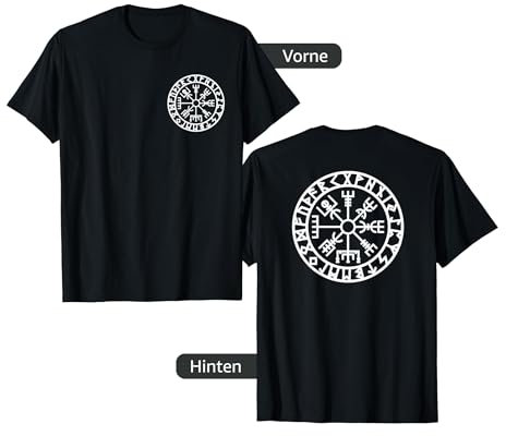 Vegvisir Wikinger Kompass Rune Schutz Symbol Kelten Nordisch T-Shirt