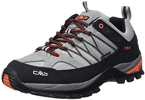 CMP Men's Rigel Low Trekking Shoes WP, Cement Black, 12 UK