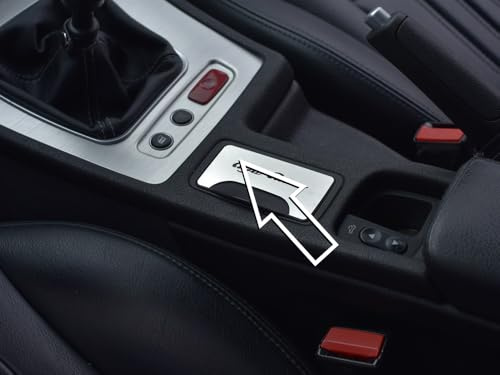 Interieur Stahlabdeckung für Alfa_Romeo BRERA & SPIDER (939) - 1 Stück Alfa Emblem Platte Zubehör Edelstahl Gebürstet Blenden Cockpit Dekor Mass Angefertigt