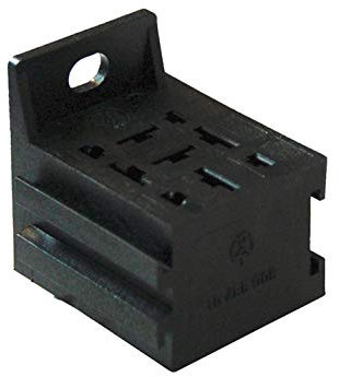 Stecksockel mit Befestigungslasche für Relais 5x6.3mm,4x2.8m