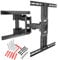 Ergosolid Soporte de Pared para TV orientable Resistente para Pantallas de 45 a 75 Pulgadas LED LCD con VESA máx. 600 x 400 mm, hasta 45,5 kg, Certificado TÜV GS, Negro