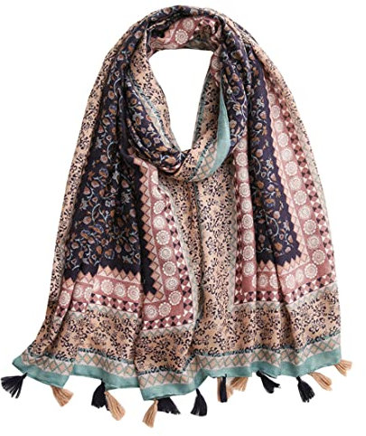 Ecroon Echarpe Châle/Foulard/Etole Floral Cou Écharpe Femme Poids léger Longue Douce Chale Wrap Chaud d'hiver