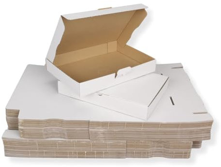 100 St. Maxibriefkarton 320 x 225 x 50 mm DIN A4 weiß Warensendung Faltkarton, Warenpost, Klappdeckelkarton