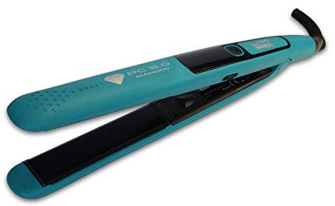 Plancha de cabello LIM HAIR PC 5.0 DIAMOND. Placas basculantes y oscilantes DIAMOND. Temperatura regulable hasta 230 ºC. Bolsa térmica (TURQUESA, Plancha PC 5.0)