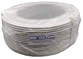 Glac Store® Cavo Allarme 2x0,22 mm Matassa da 100 metri CCA Schermato Professionale
