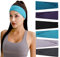 Stirnbänder für Damen - Sport Stirnband Elastisch Haarbänder Breit Haarreife für Yoga Workout Laufen Wandern Make-up