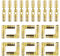 Trsnzul Mini Laiton Dissimulé Charnière 30 Pièces Charnière Invisible 5 * 25mm Charnières Cylindriques Caché Charnière Invisible Tonneau Charnière Doré