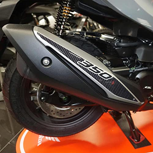 labelbike - Adesivo in resina 3D Decorazione e Protezione di Moto Marmitta compatibile con Honda Forza 350 2022-2023