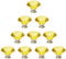 JIABOSE 10pcs 40mm Yellow Crystal Door Knobs for Cabinet Drawer Wardrobe Home Decorating with Silver Base