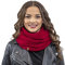 VIVISENCE Cache Cou Femme Hiver Automne Élégant Et Confortable Pour Froid Fabriqué En Acrylique Tricoté Doux Avec Taille Ajustable Idéal Pour Les Activités Extérieures 7017S, Rouge,Taille Unique