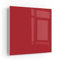 DEQORI Schlüsselkasten weiß | 30x30 cm | Unifarben - Rot | Glas & Metall Schlüssel-Box | Schlüsselschrank mit 50 Haken + 2 Magnete | Moderne Design Box magnetisch & beschreibbar