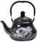 BESTonZON Vintage Wasserkocher Emaille Vintage Wasserkessel Emaillierter Wasserkocher Teekessel Retro Kaffeekanne Induktion Teekocher für Küche Gas E Herd Gasherd 2L Retro Wasserkocher