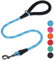 VIVAGLORY Starkes Seil-Hundeleine Mit Weichem Neopren-Gepolstertem Griff Und Hochreflektierenden Fäden, 90CM Kurze Trainings- Und Spazierleine Für Kleine Bis Mittelgroße Hunde, Die Ziehen, Blau
