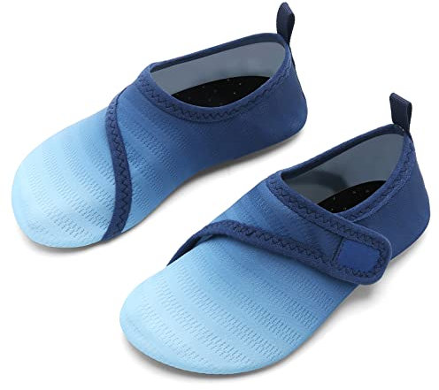 IceUnicorn Badeschuhe Kinder Schwimmschuhe Jungen Mädchen Strandschuhe Baby Aquaschuhe Barfußschuhe Kleinkind Wasserschuhe(JB Blau, 28/29 EU)