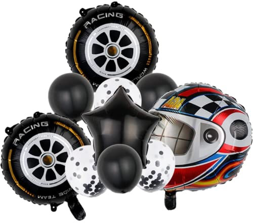 DIWULI Motorsport Ballon-Set - Helm Racing Reifen Geburtstag