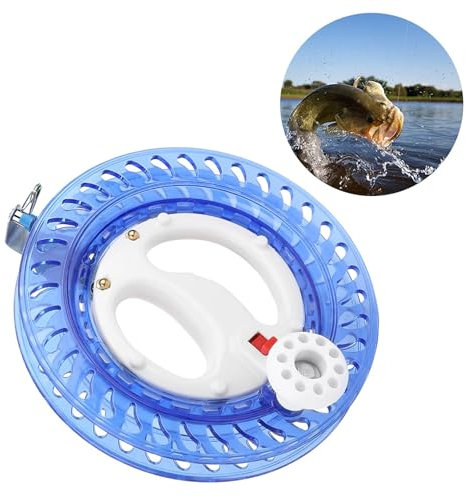 Fishing Line Reel,ABS Multifunction Sea Fishing Wheel Hand Wire Wrapping Tool,Wire Wrapping Reel Portable Fishing Line Reel Spooler Fly Line Fishing Reel Accessory for Freshwater and Saltwater(Blue )