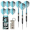 DW Piranha 02 90% Wolframstahlspitze Dartpfeil, 24G | Metallspitze Dart-Set mit Ersatzflügeln und Aufbewahrungskoffer, lustiges Dart-Geschenkset, gerade Dart-Barrels, professionelles Dartzubehör